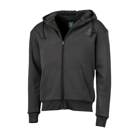 Sweat à capuche zippé vert treeland polaire 100% polyester