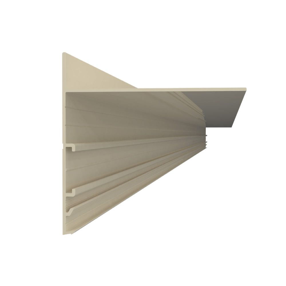 Profilé alu pour terrasse sur plots 240x10 cm beige ivoire - yeed (à l'unité)