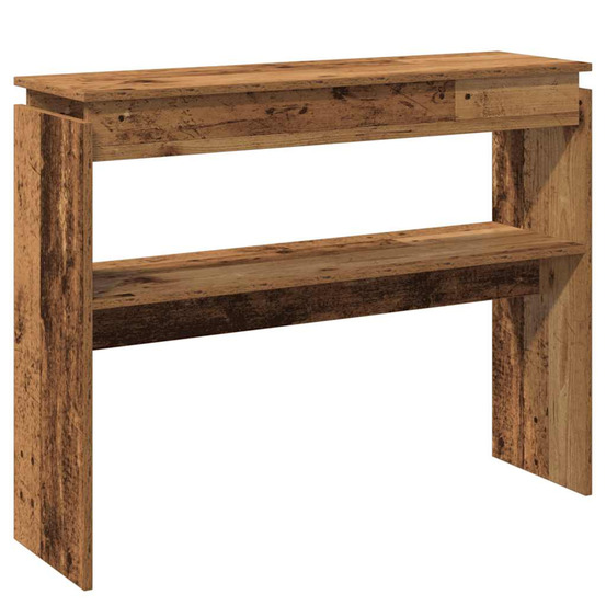 Table console vieux bois 102x30x80 cm bois d'ingénierie