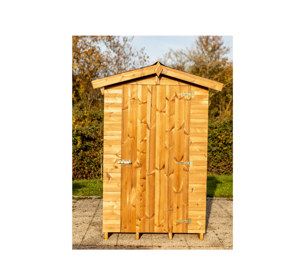 Abri en bois thermo chauffé 1.34 m² brun doré - the1212.01n