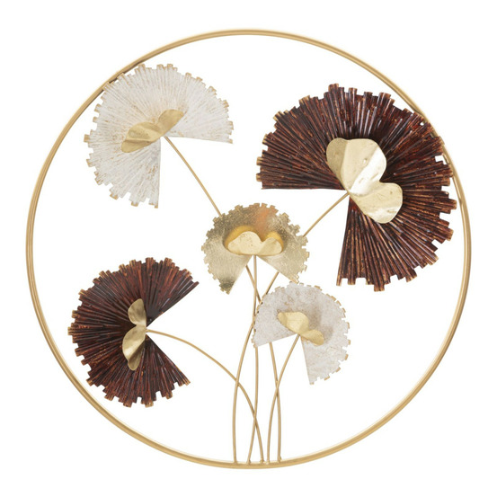 Décoration murale ronde en métal