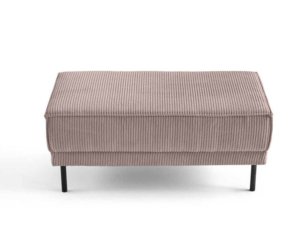 Charlie - pouf - pieds hauts - en velours côtelé