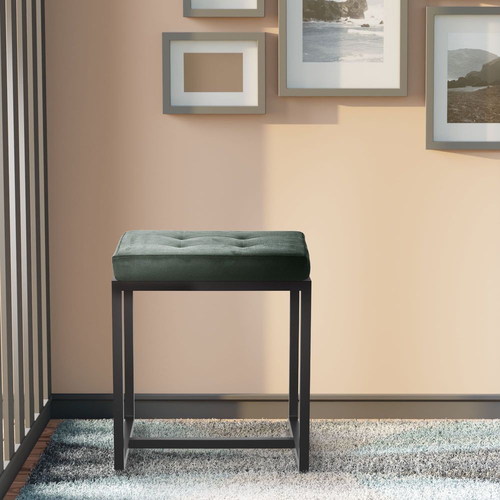Tabouret barci b en velours