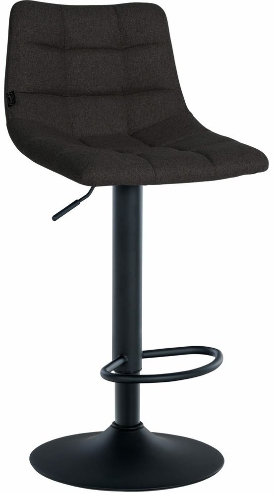 Tabouret de bar jerry tissu noir