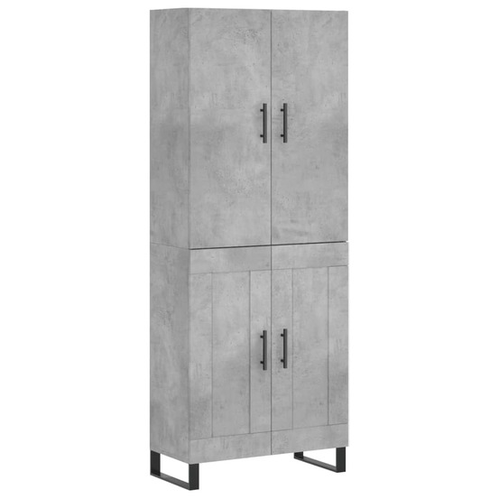 Buffet bahut commode armoire meuble de rangement organisateur cuisine salle de séjour salon haut 69,5 x 34 x 180 cm bois d'in