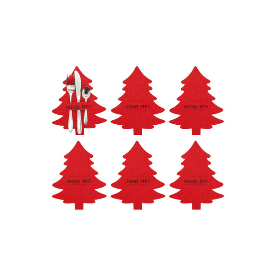 Porte-couverts de noel en feutrine (lot de 24)