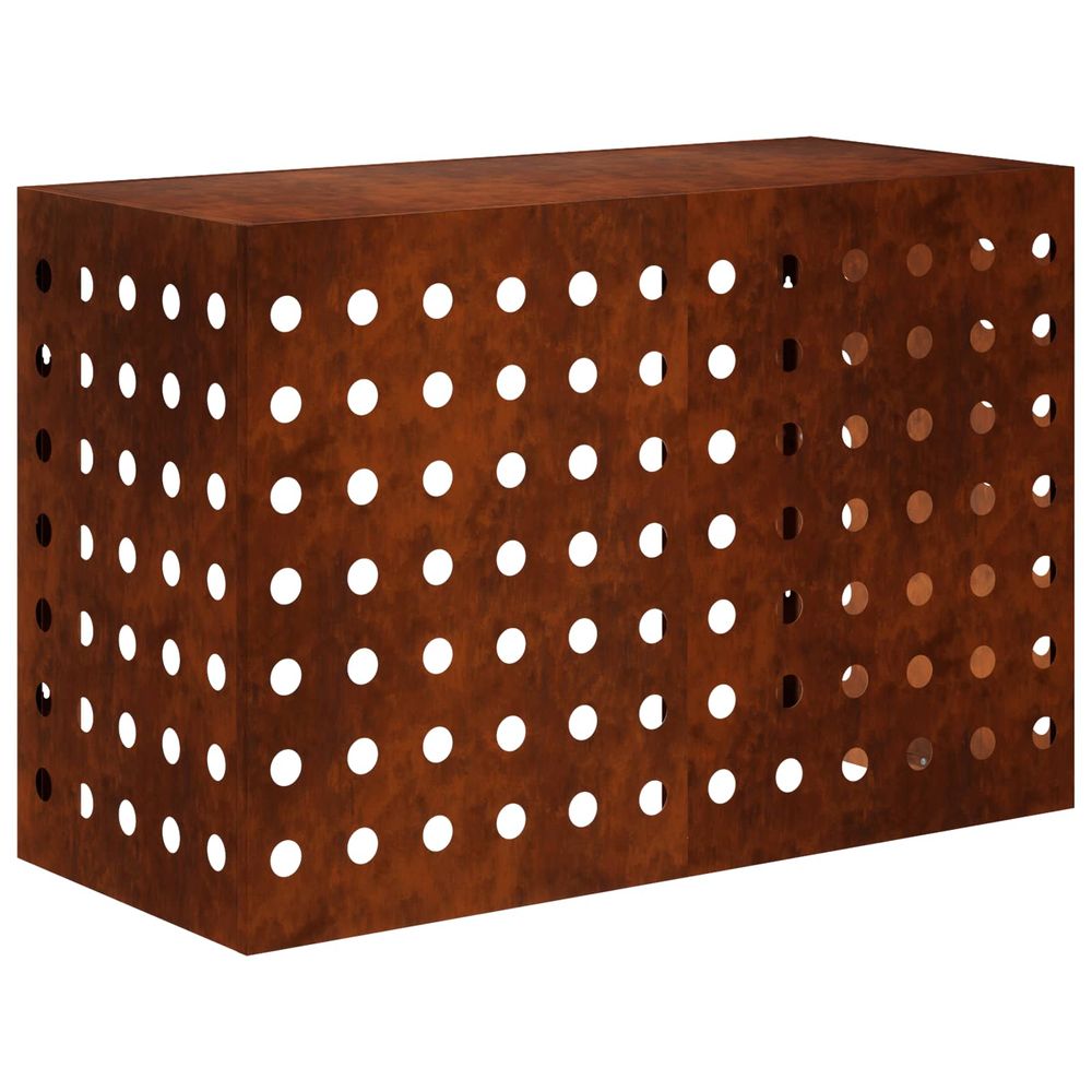 Housse de climatiseur rouillé 90 x 40 x 60 cm acier patiné