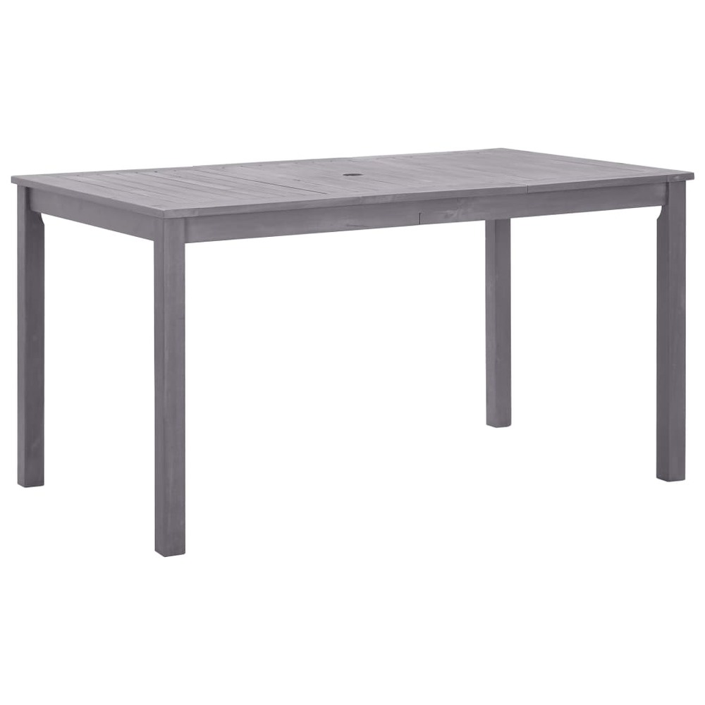 Table de jardin délavage gris 140x80x74 cm bois d'acacia massif