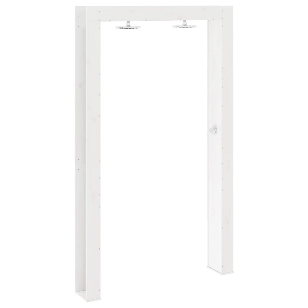 Douche d'extérieur blanc 137 x 23 x 226 cm pin massif