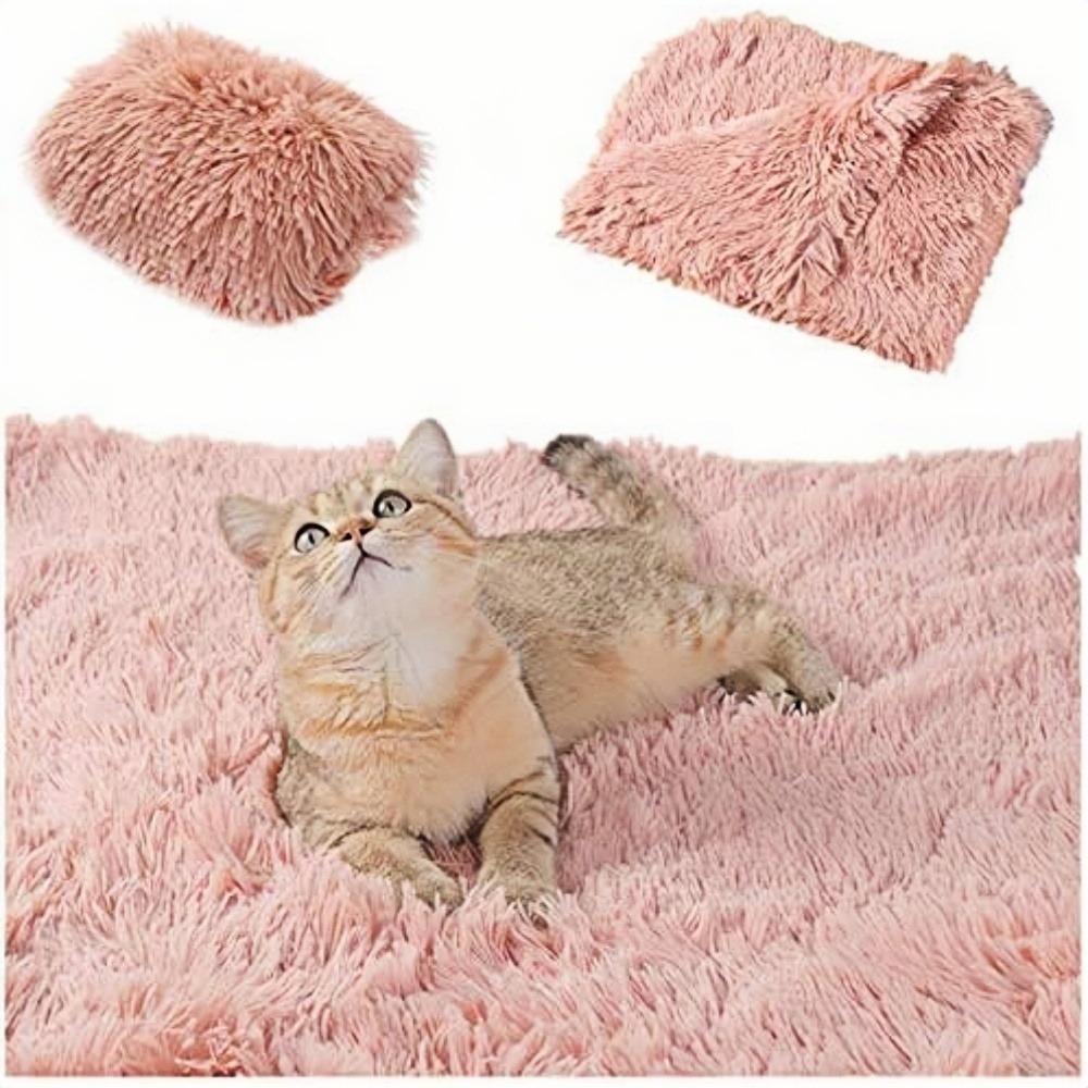 Couverture chien - moelleuse en peluche, double face, 78 * 54 cm, rose