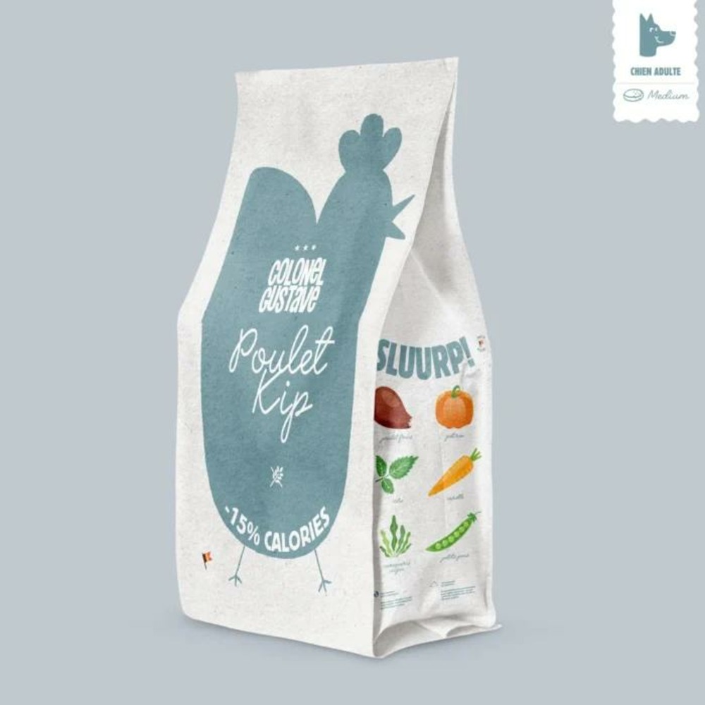 Croquettes super premium light au poulet avec viande fraîche, sans céréale, pour chien adulte de taille moyenne