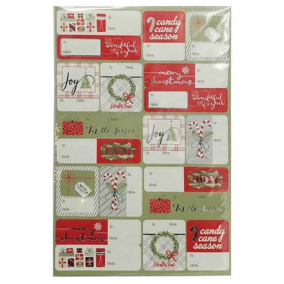 Planches de 40 étiquettes cadeaux autocollantes hots