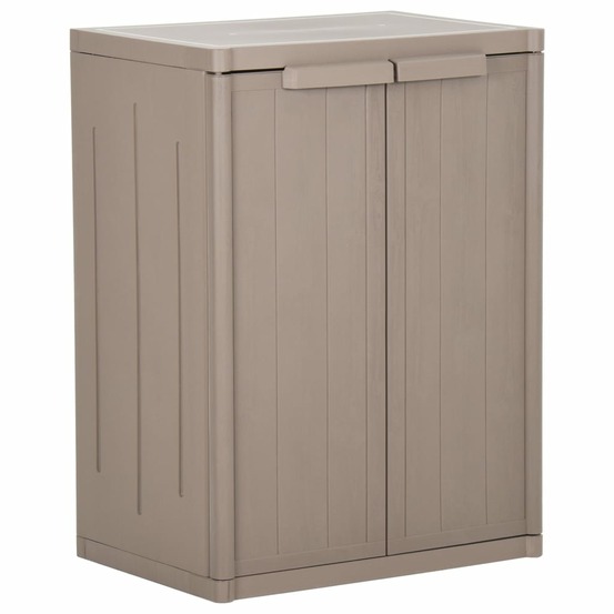 Armoire de rangement jardin marron 65x45x88cm pp aspect de bois
