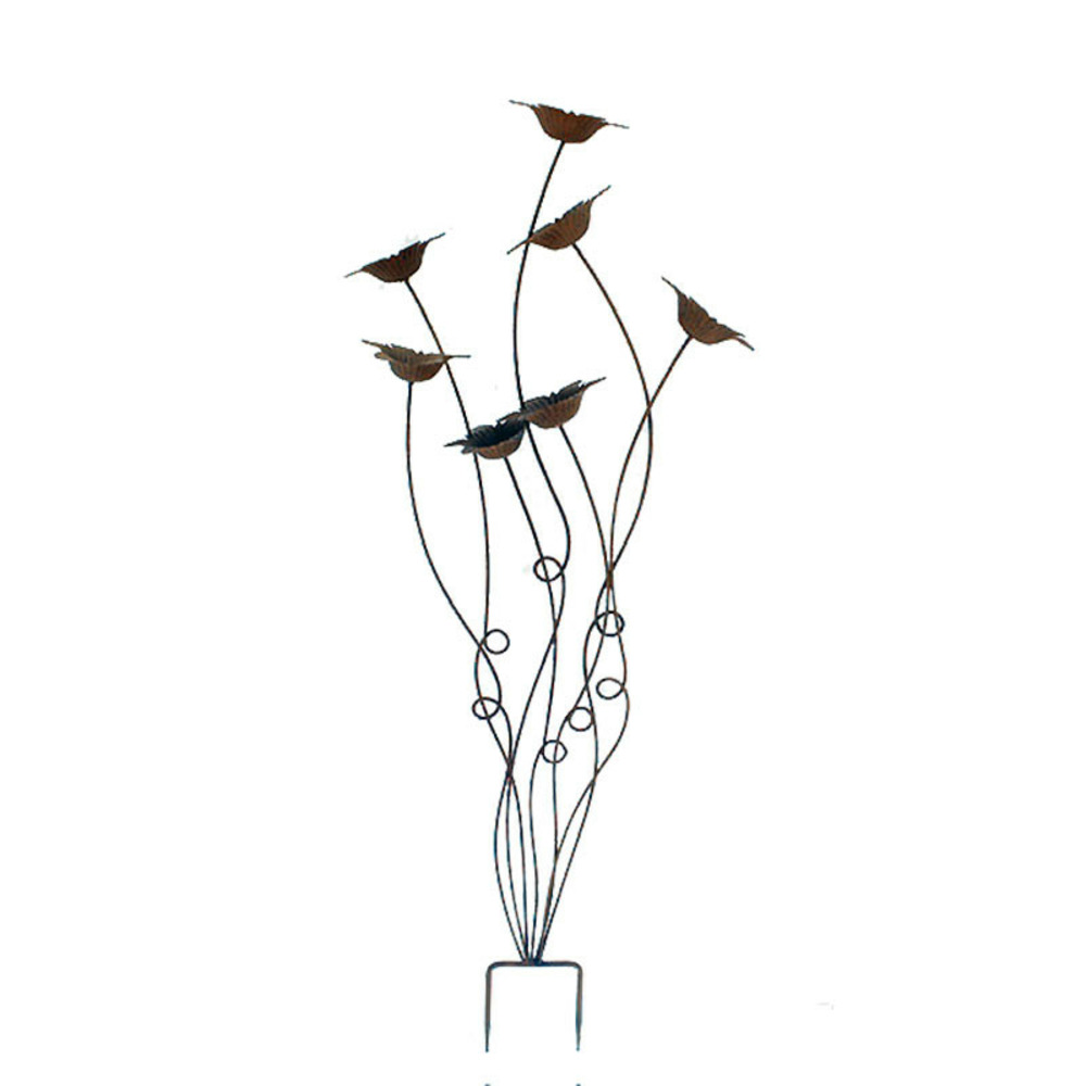 Tuteur décoratif avec fleurs 49x11x120cm