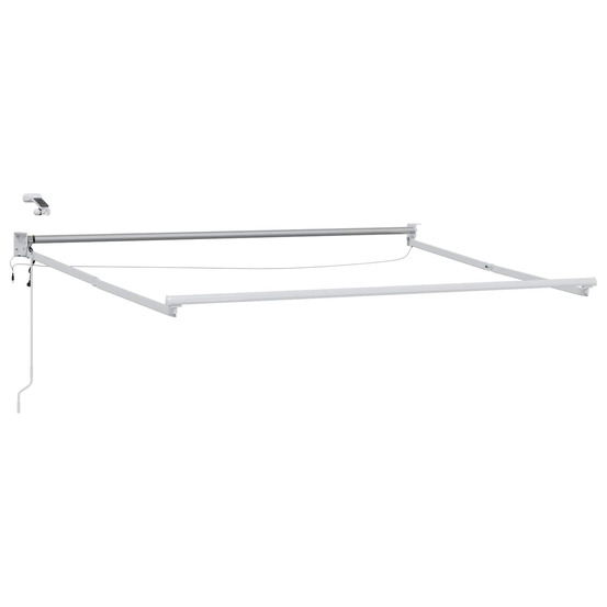 Cadre de store rétractable électrique blanc 2,5 x 2 m aluminium