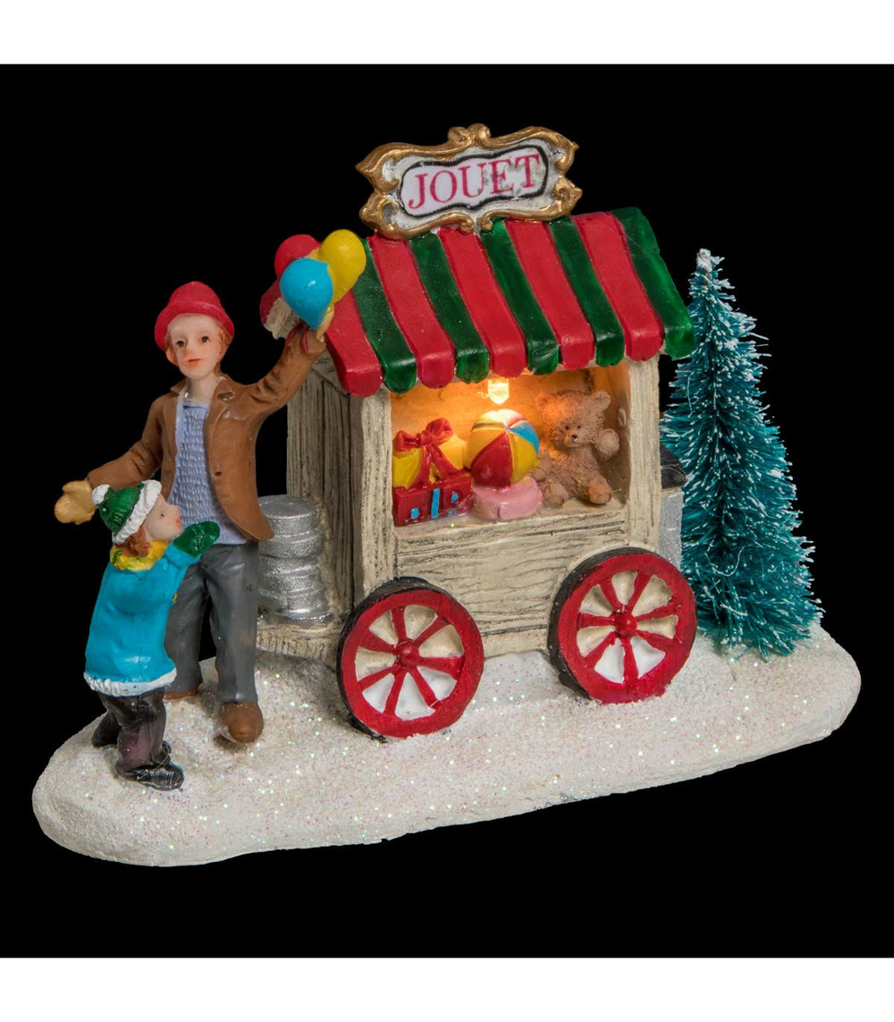 Village de noël lumineux scène de noël à piles