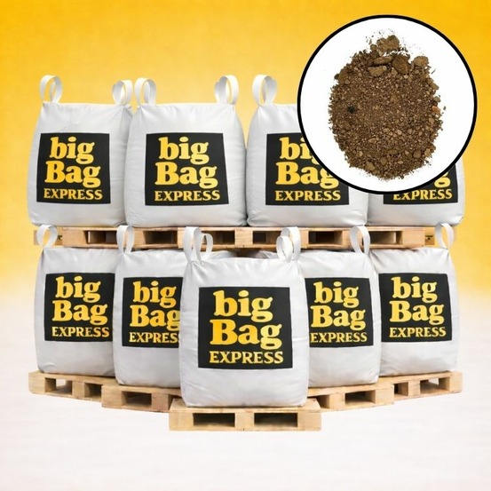 Pack 9 x big bag de 1m³ (+/- 12,6t) terre criblée amendée compostée à 5% - livraison premium