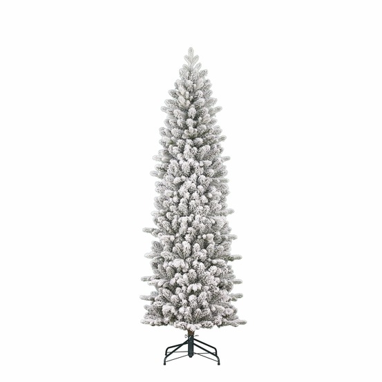 Black box trees harma sapin de noël artificiel enneigé - christmas tree h215 x ø66 cm - vert givré