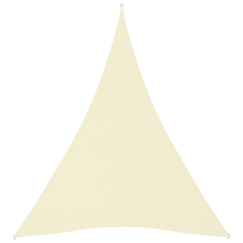 Voile d'ombrage parasol tissu oxford triangulaire 4 x 5 x 5 m crème