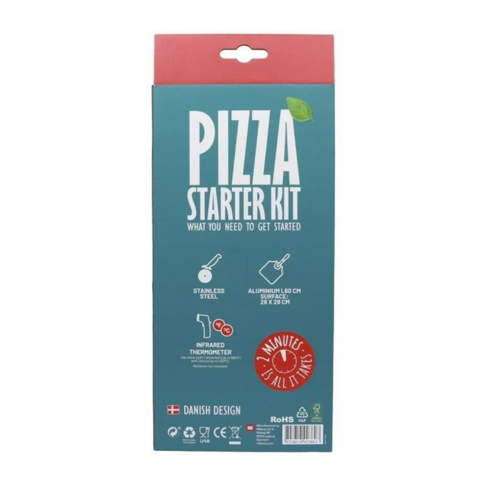 Coffret 3 pieces : pelle, thermometre et roulette - cozze - 90380