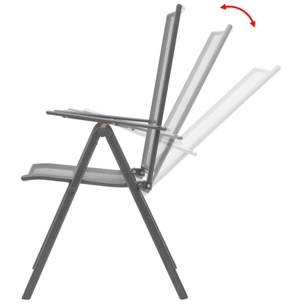 Chaises empilables de jardin lot de 2 acier gris