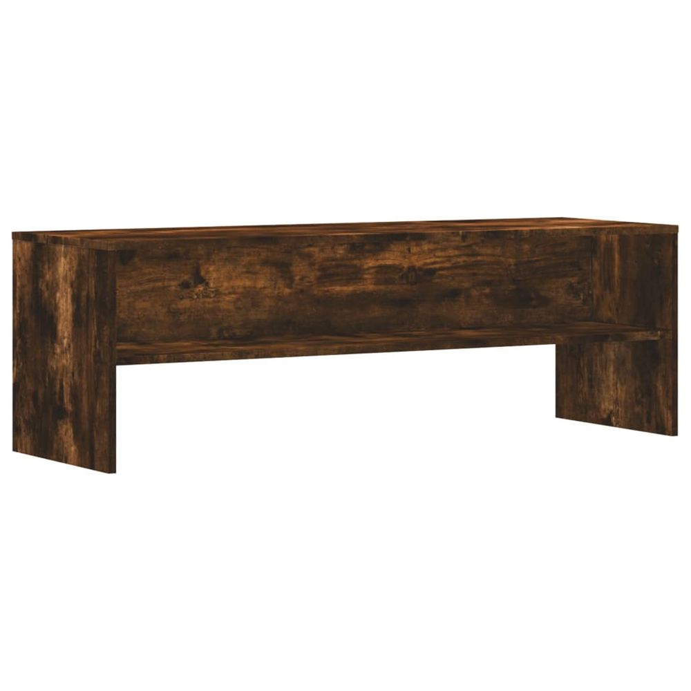 Meuble tv chêne fumé 120x40x40 cm bois d'ingénierie