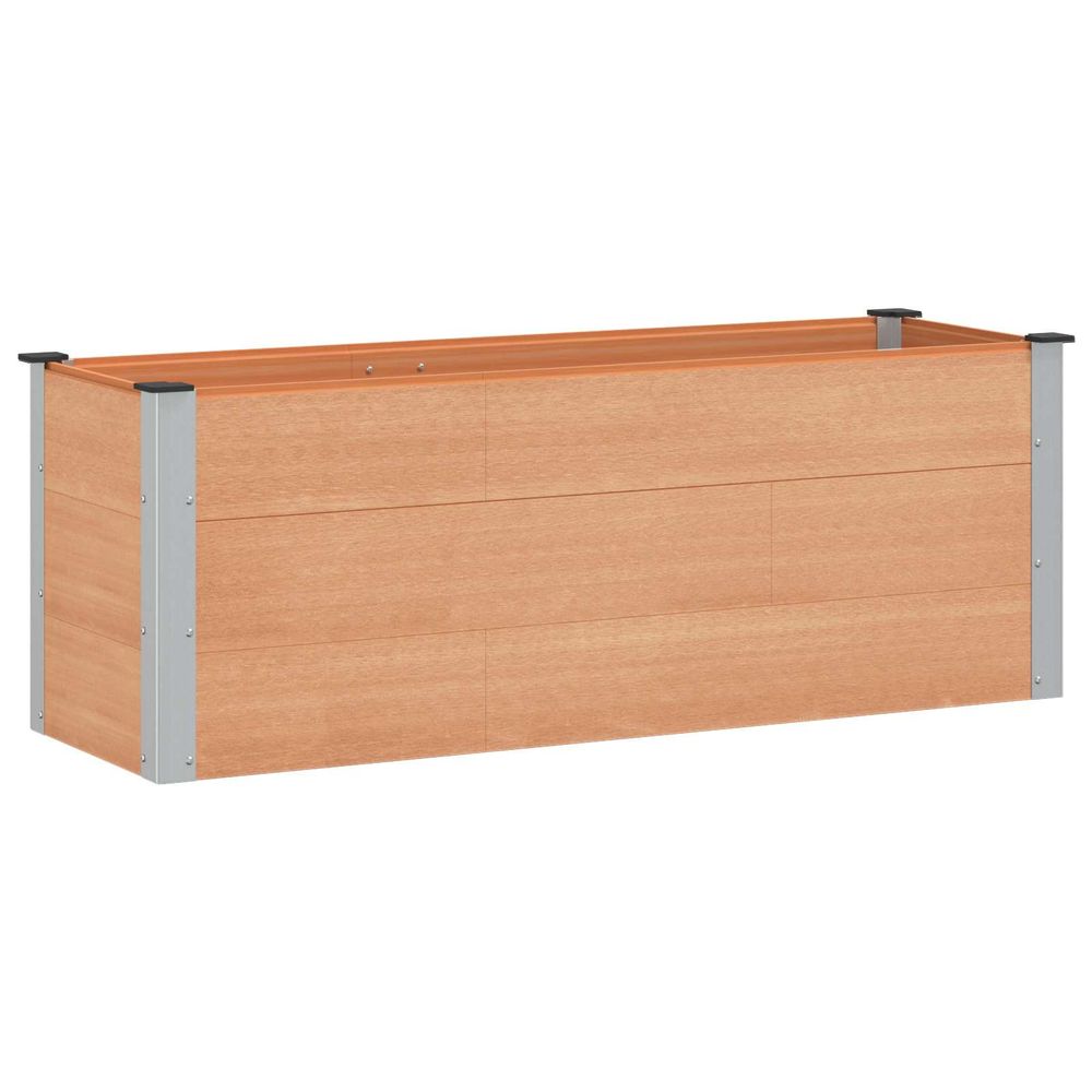 Jardinière surélevée marron 150 x 50 x 54 cm wpc et aluminium