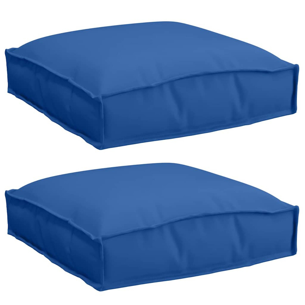 Coussin 2 pcs bleu royal 40 x 40 x 8 cm tissu oxford