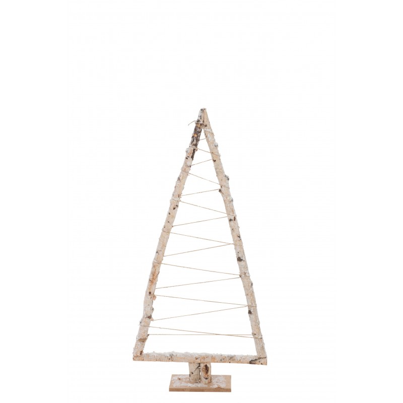 Sapin de noel triangle branches bois blanc large