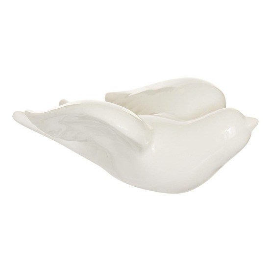 Hirondelle décorative fleur de rose 17,5x11x7cm