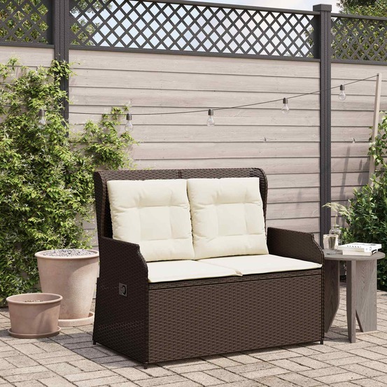 Banc de jardin marron polyrotin