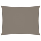 Voile toile d'ombrage parasol tissu oxford rectangulaire 4 x 6 m taupe