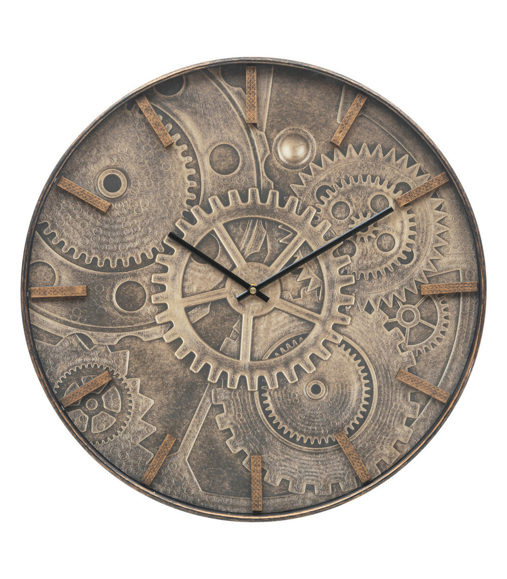 Pendule murale déco mécanismes en verre et polypropylène d 50 cm