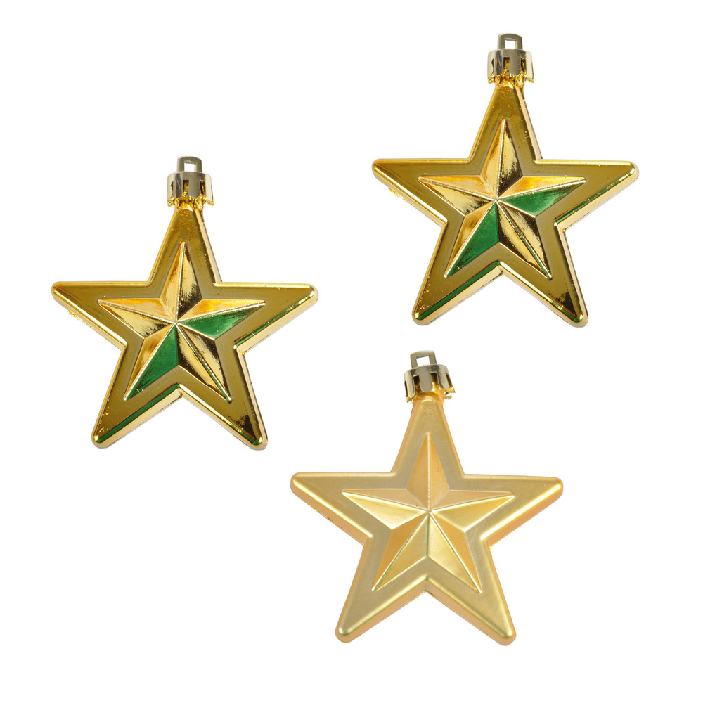 Set de 3 suspensions etoiles or