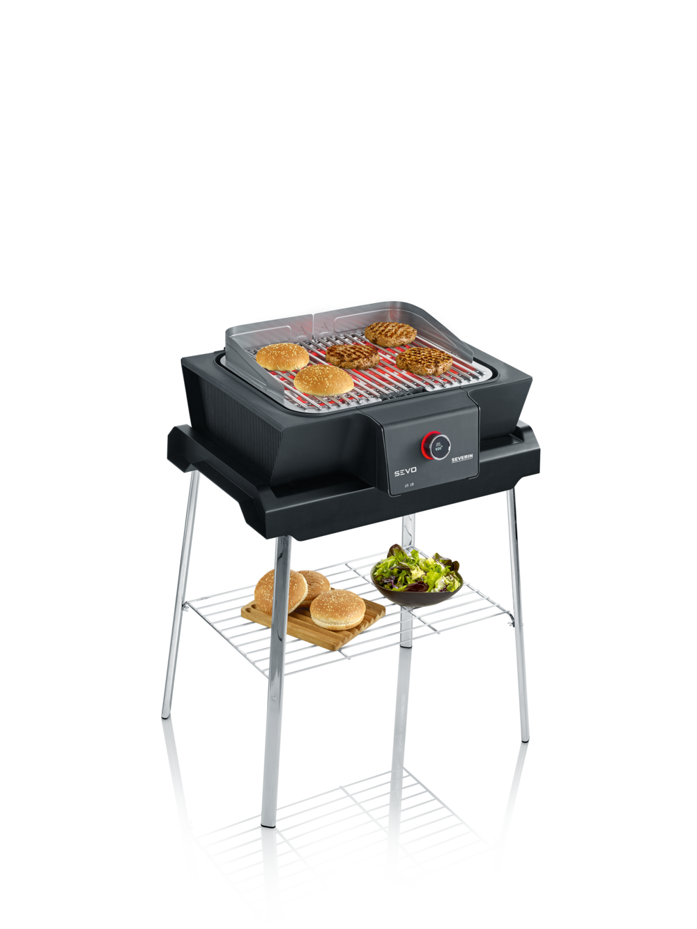 Severin barbecue électrique sevo gs, 3 000w, 0° à 500°c en 10 min, noir, pg8119