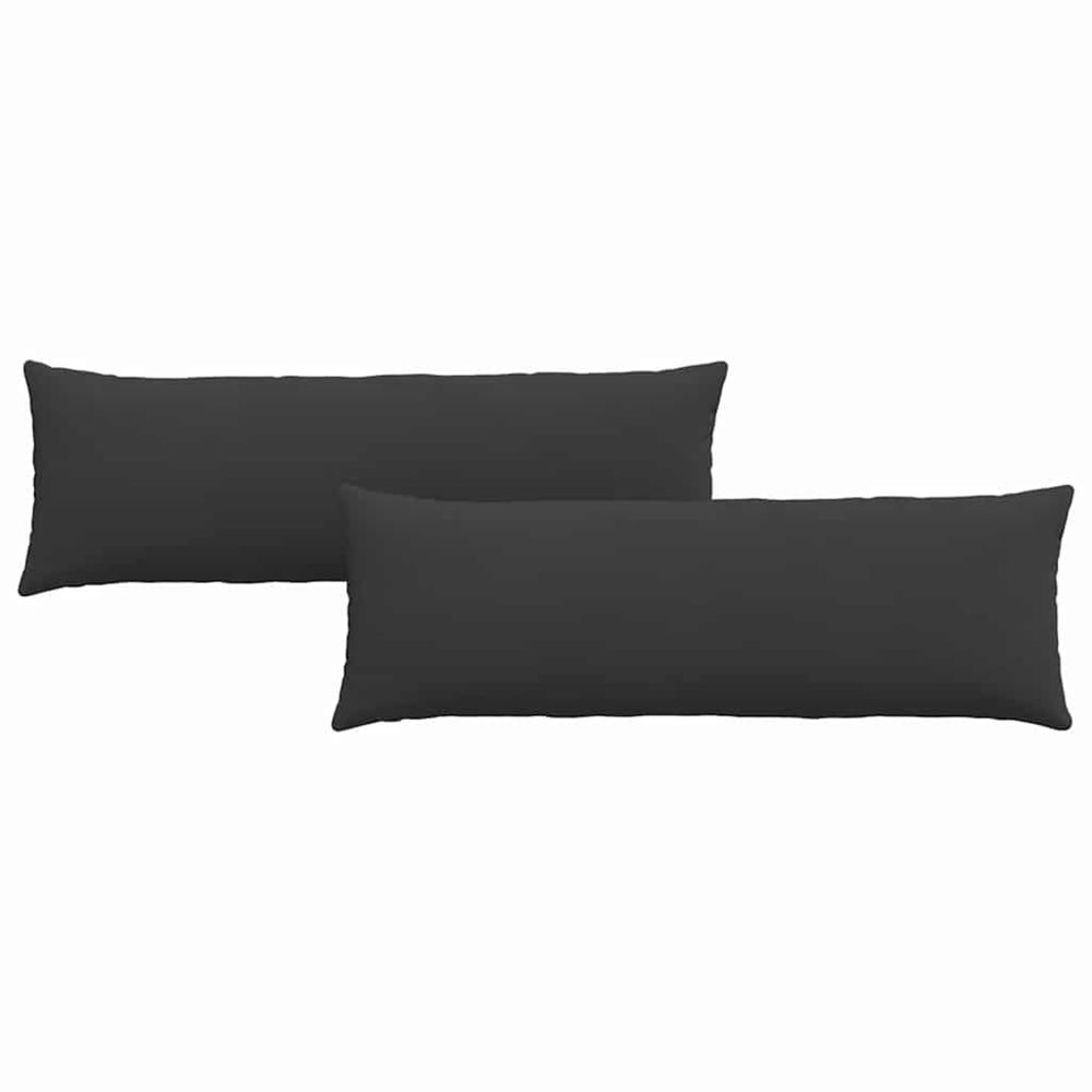 Coussins de canapé 2 pc tissu noir 120 x 40 cm