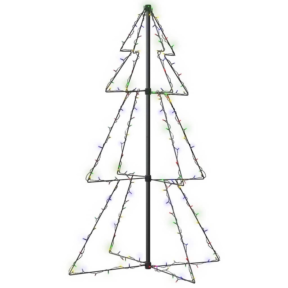 Arbre de noël cône 160 led d'intérieur/d'extérieur 78x120 cm