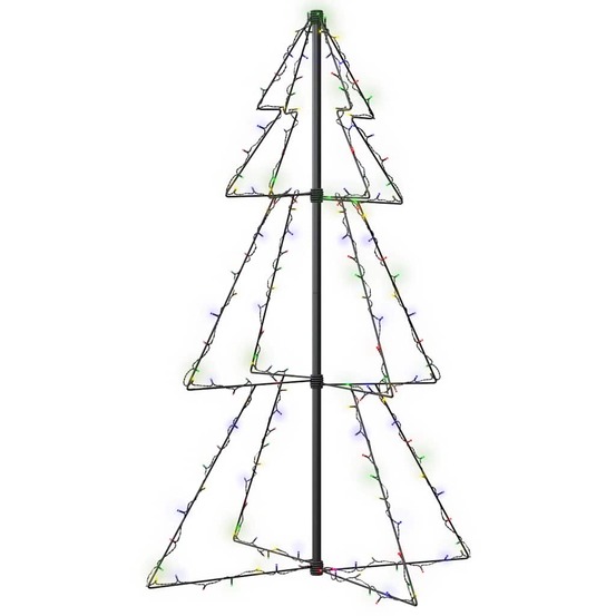 Arbre de noël cône 160 led d'intérieur/d'extérieur 78x120 cm
