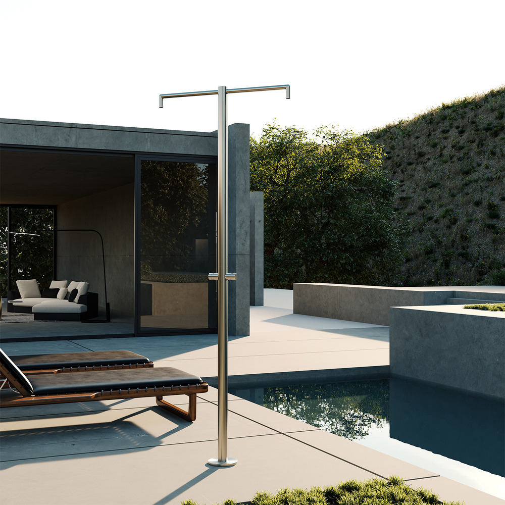 Tête de douche double en acier inoxydable 316l