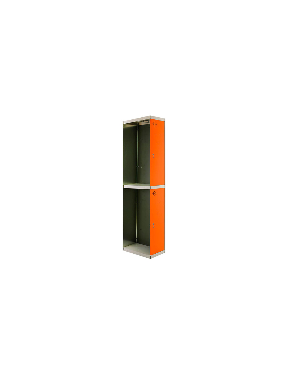Casier-armoire simonlocker prof.dism.tandem 1/2 400 addi gr/oran gris/orange 1800x400x500 - simonrack