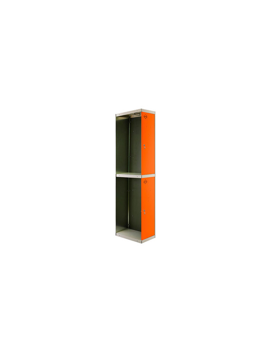Casier-armoire simonlocker prof.dism.tandem 1/2 400 addi gr/oran gris/orange 1800x400x500 - simonrack