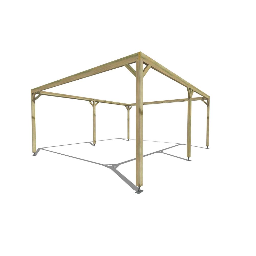 Pergola bois • 6m x 5m • indépendante • cadre simple • livraison comprise