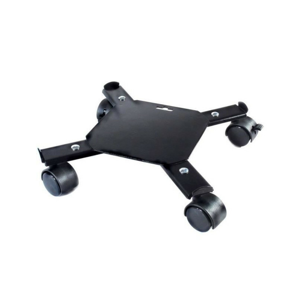 Nature tablette a roulettes pour plantes extensible - metal noir - h6 x 34/51 x 34/51 cm