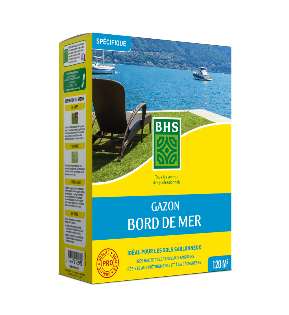 Gazon bord de mer 3 kg résistant vent, sécheresse, salinité