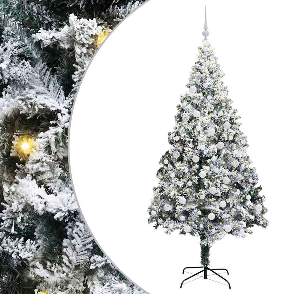 Sapin de noël artificiel blanc 180 cm pvc, acier et plastique