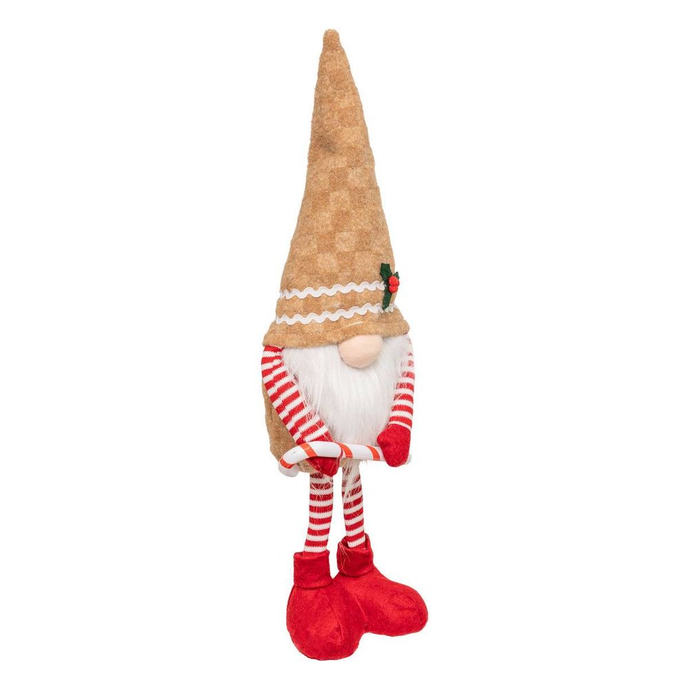 Gnome de noël pain d'épices debout h. 50 cm