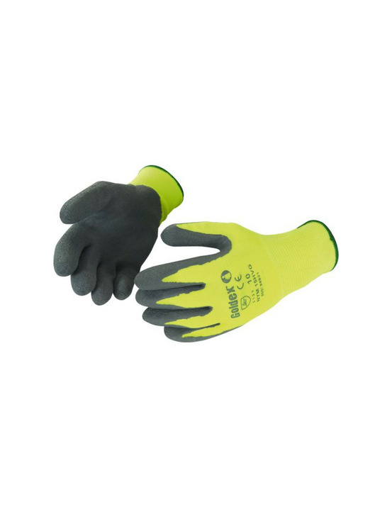 Gant latex gris/jaune fluo t10