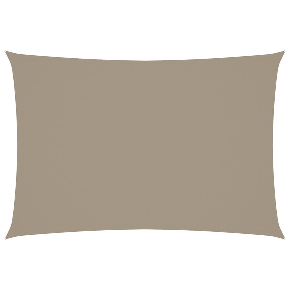 Voile de parasol tissu oxford rectangulaire 3x5 m taupe