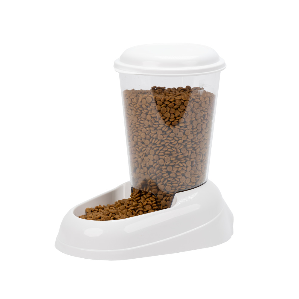 Ferplast distributeur de croquettes pour chiens et chats zenith, 3 litres, distributeur de croquettes pour animaux, fond