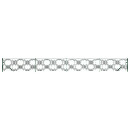 Clôture à mailles losangées avec bride vert 1x10 m